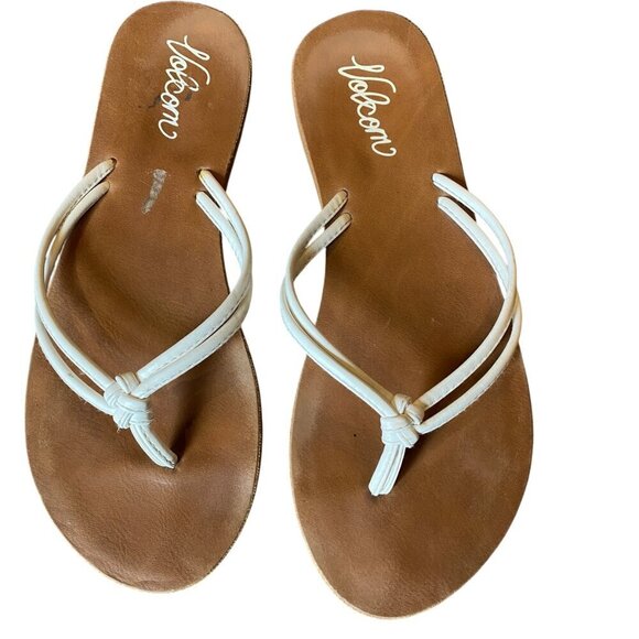 Volcom Forever II Sandals Sz 7/7.5 White & Tan #339D - Picture 2 of 7